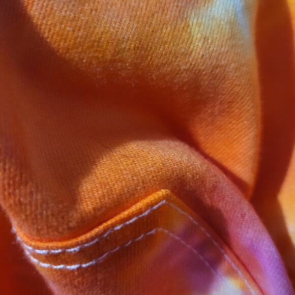 Trina Turk Tour Guide Jeans Pink Orange Tie Dye High Waist Straight Pant Size 2 - Picture 14 of 16